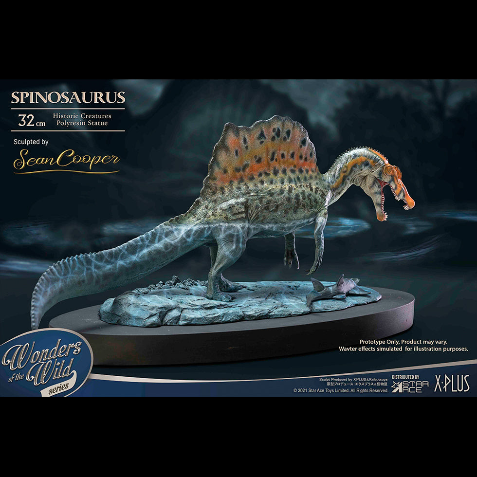 SPINOSAURUS "Sea painting"(DX VER) with Fossil Replica