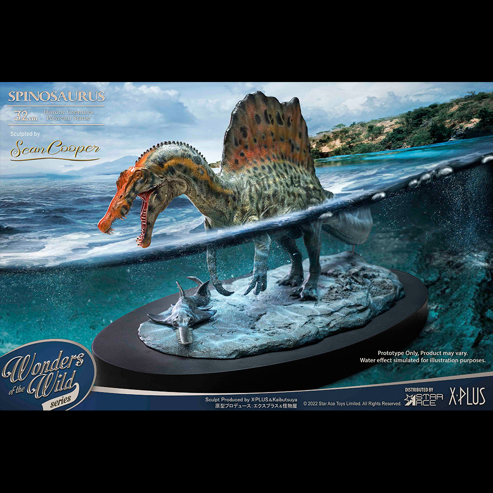 SPINOSAURUS "Sea painting"(DX VER) with Fossil Replica