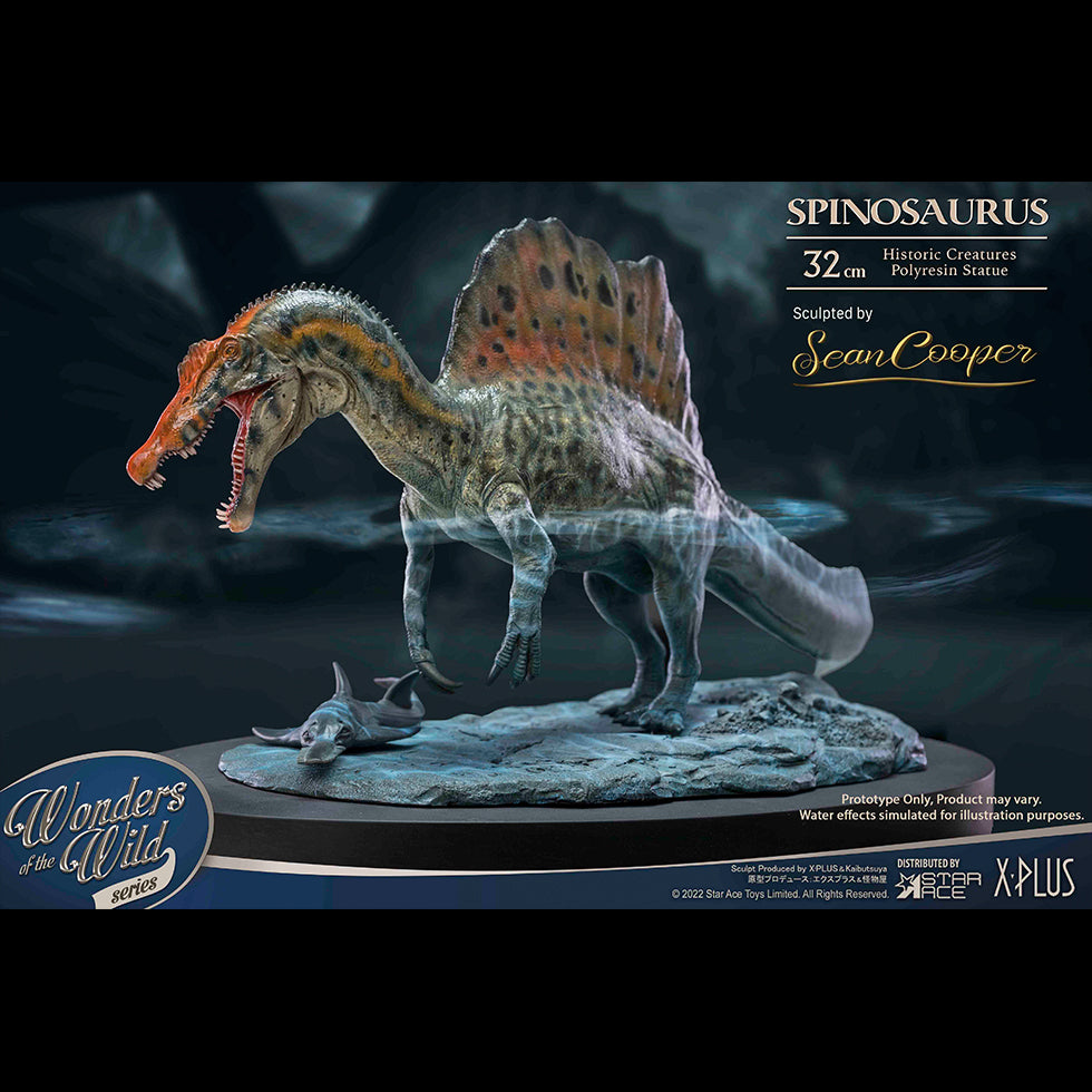 SPINOSAURUS "Sea painting"(DX VER) with Fossil Replica