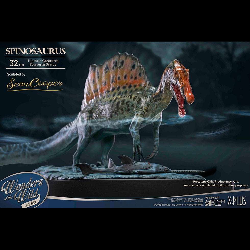 SPINOSAURUS "Sea painting"(DX VER) with Fossil Replica