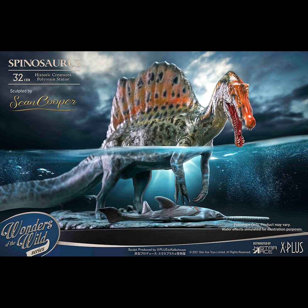 SPINOSAURUS "Sea painting"(DX VER) with Fossil Replica