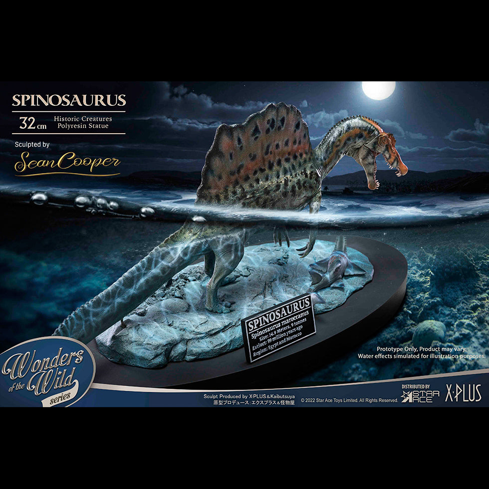 SPINOSAURUS "Sea painting"(DX VER) with Fossil Replica