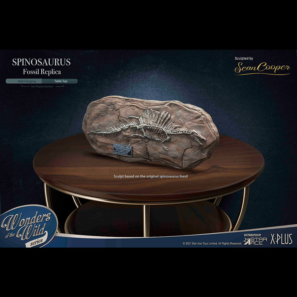 SPINOSAURUS "Sea painting"(DX VER) with Fossil Replica