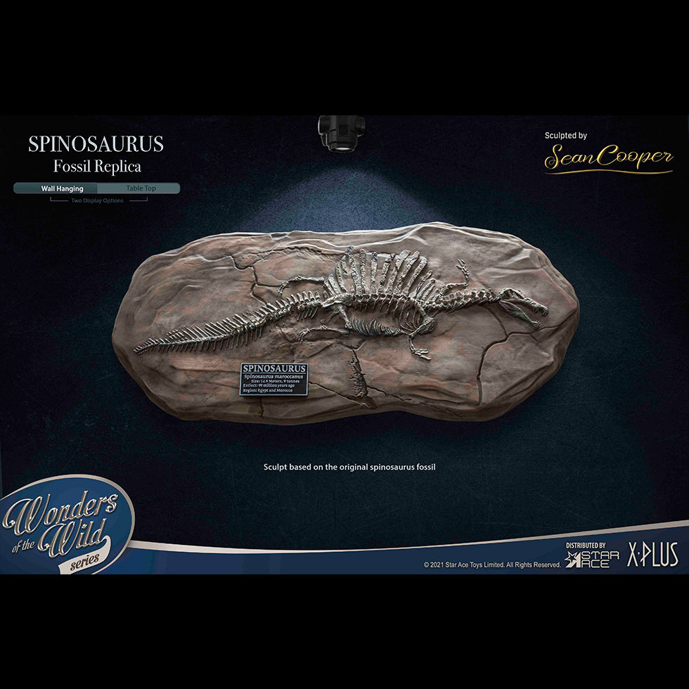 SPINOSAURUS "Sea painting"(DX VER) with Fossil Replica