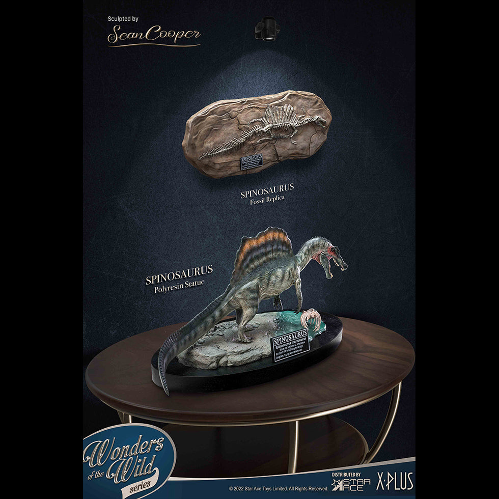 SPINOSAURUS "Land painting" & FOSSIL(DX VER)
