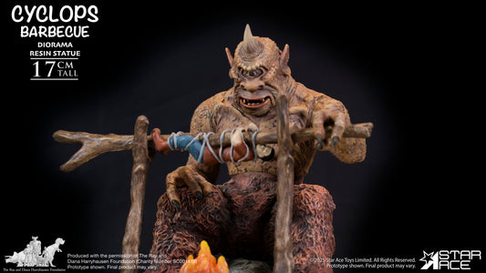 Cyclops Barbecue diorama scene
