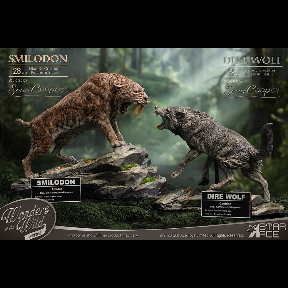 Smilodon & Dire Wolf Twin Pack Set