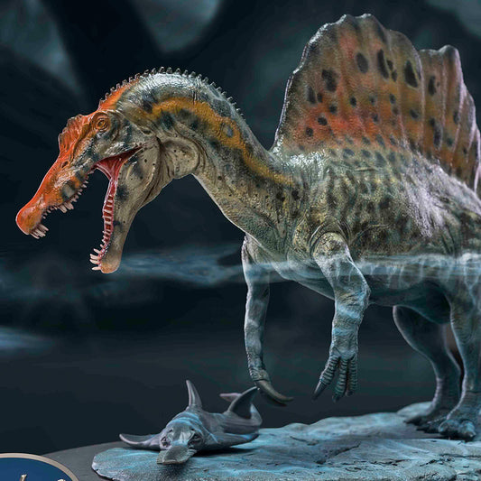 SPINOSAURUS "Sea painting"(DX VER) with Fossil Replica