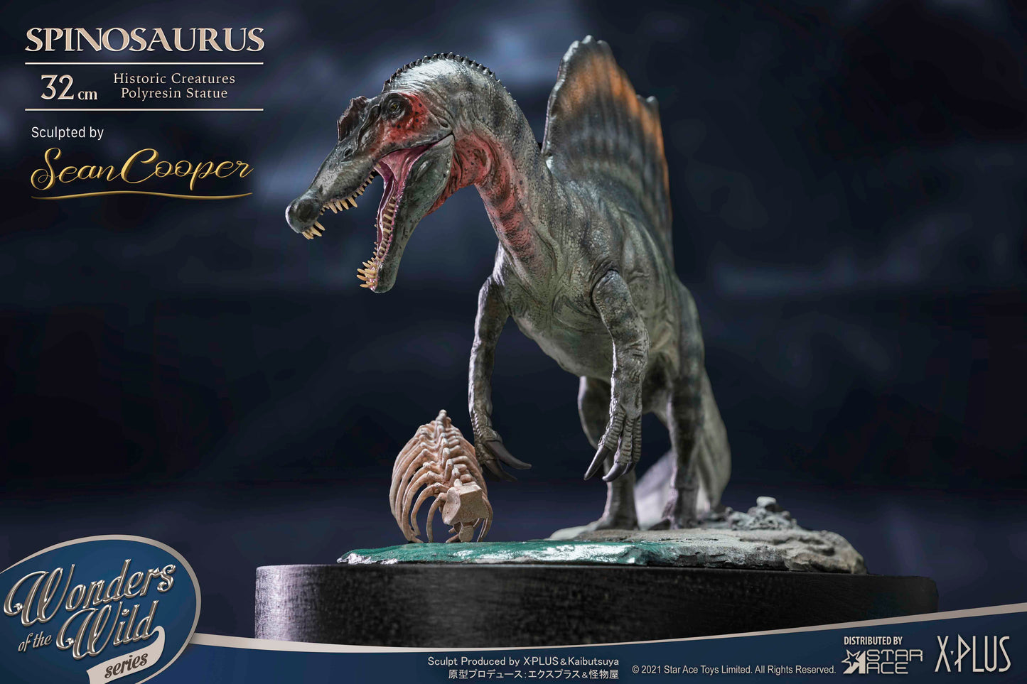SPINOSAURUS "Land painting" & FOSSIL(DX VER)