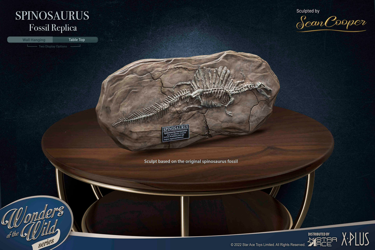 SPINOSAURUS "Land painting" & FOSSIL(DX VER)