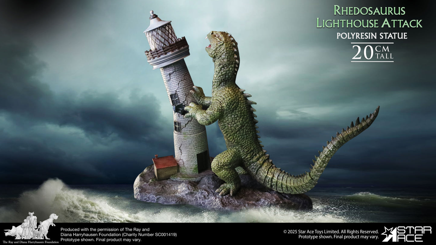 Rhedosaurus Lighthouse Attack diorama resin statue