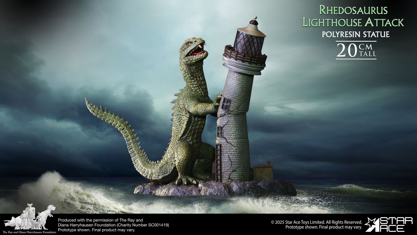 Rhedosaurus Lighthouse Attack diorama resin statue