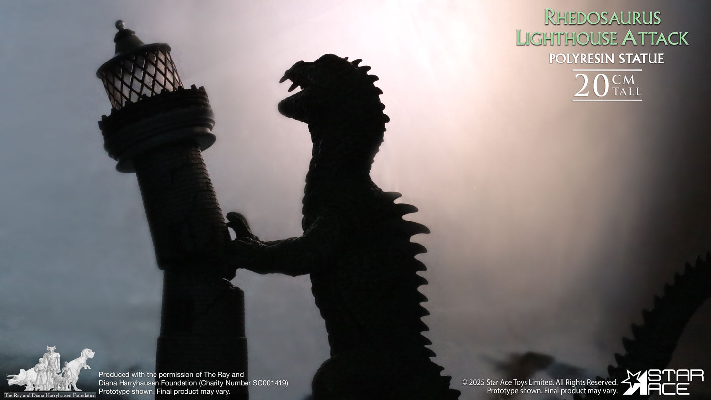 Rhedosaurus Lighthouse Attack diorama resin statue