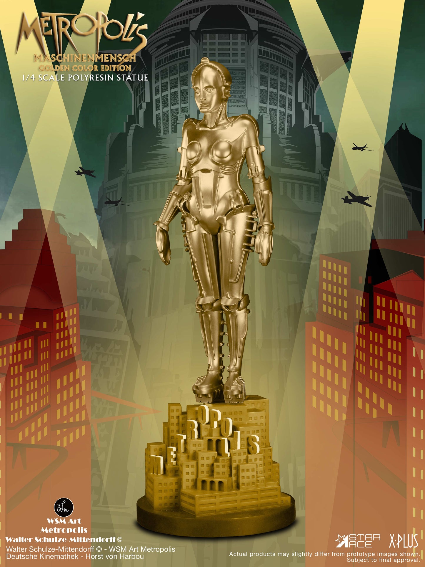 1/4 scale Maschinenmensch Statue (Metallic Gold Color)