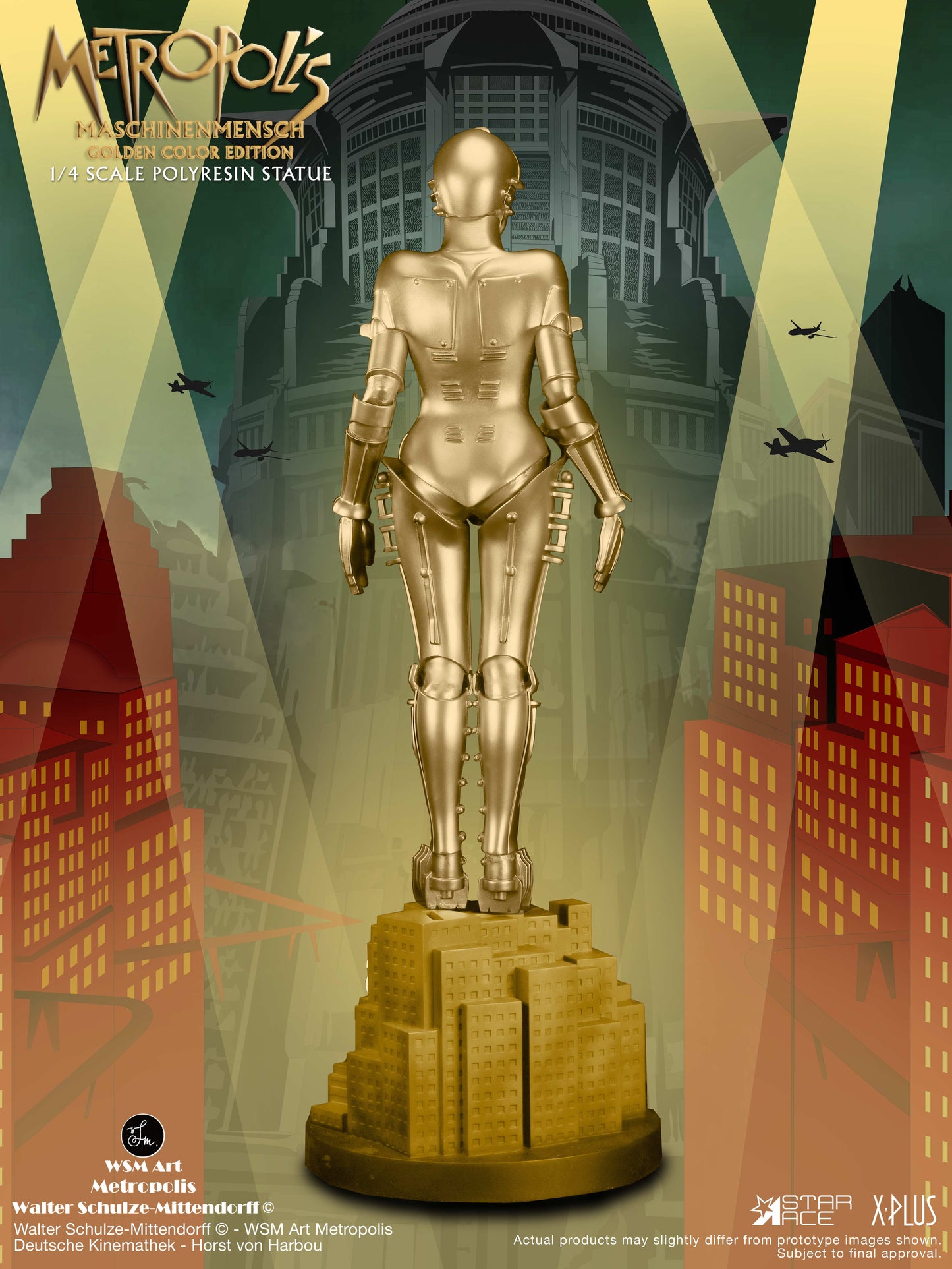 1/4 scale Maschinenmensch Statue (Metallic Gold Color)