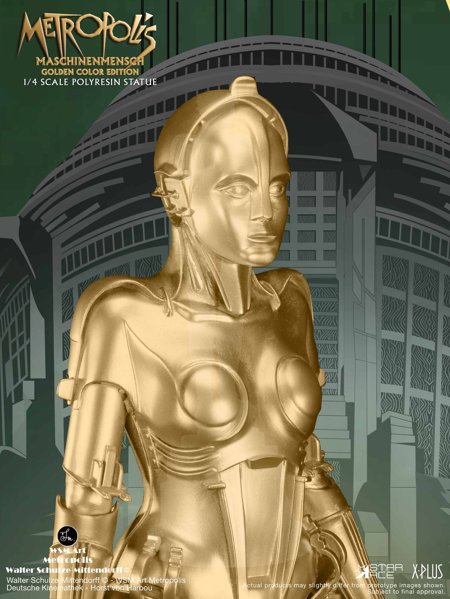 1/4 scale Maschinenmensch Statue (Metallic Gold Color)