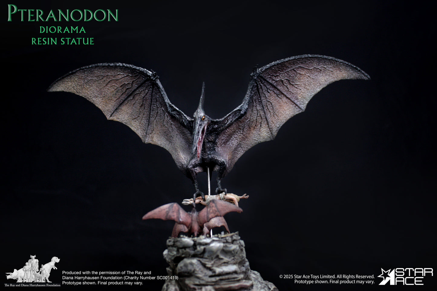 Pteranodon Attack diorama resin statue