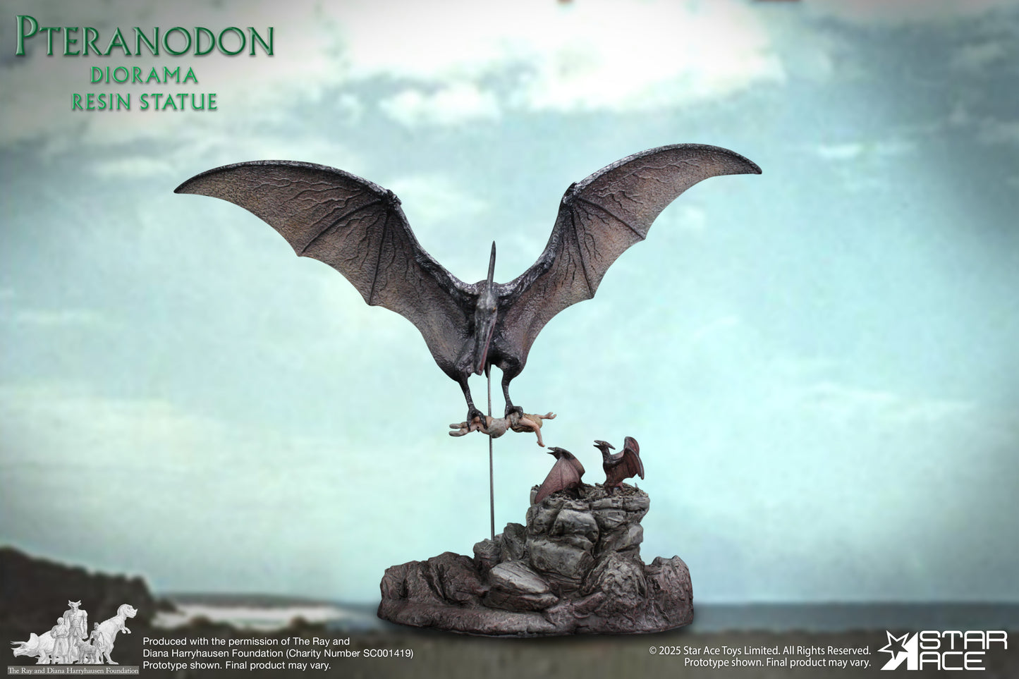Pteranodon Attack diorama resin statue