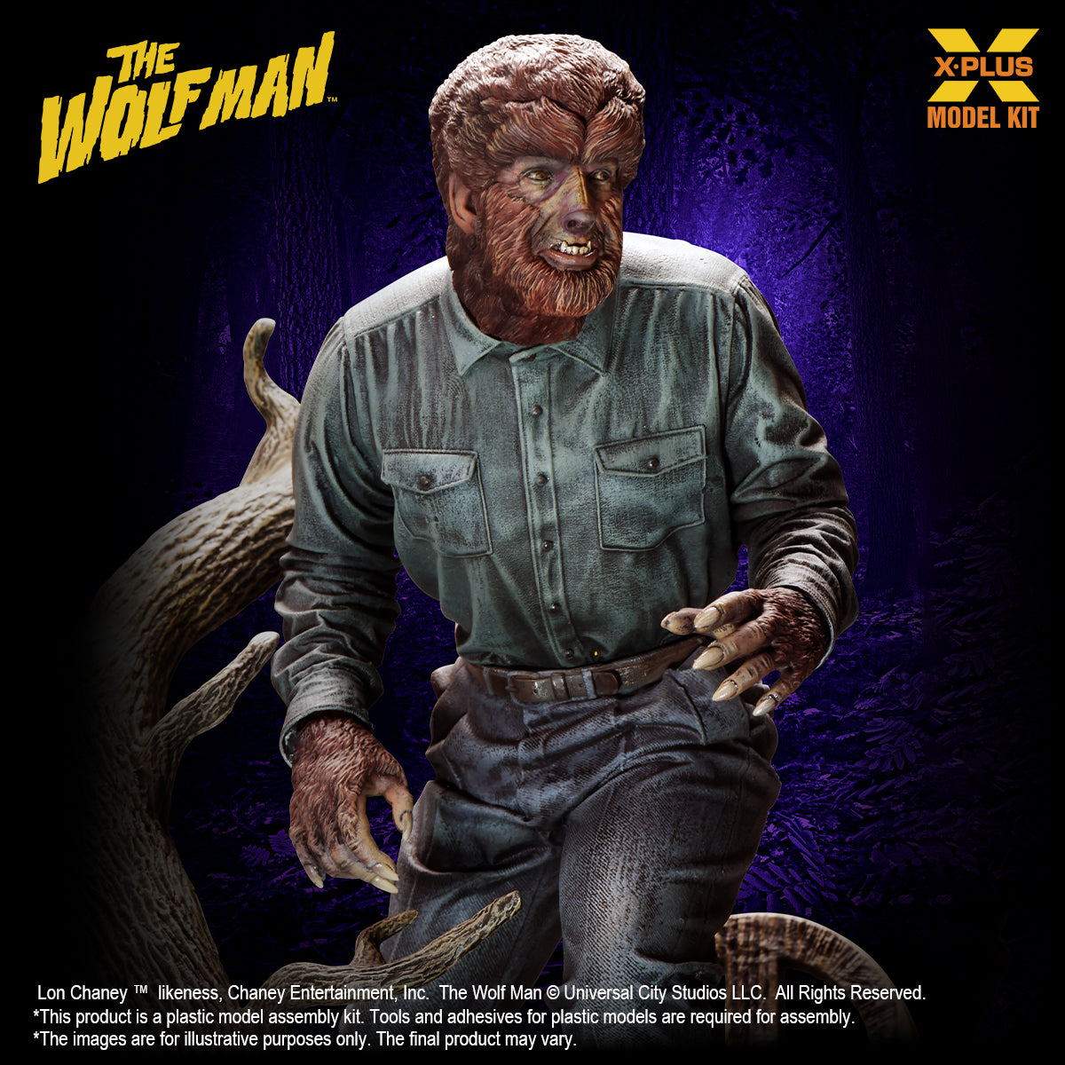 1/8 Scale Lon Chaney Jr. as Wolf Man Plastic Model Kit