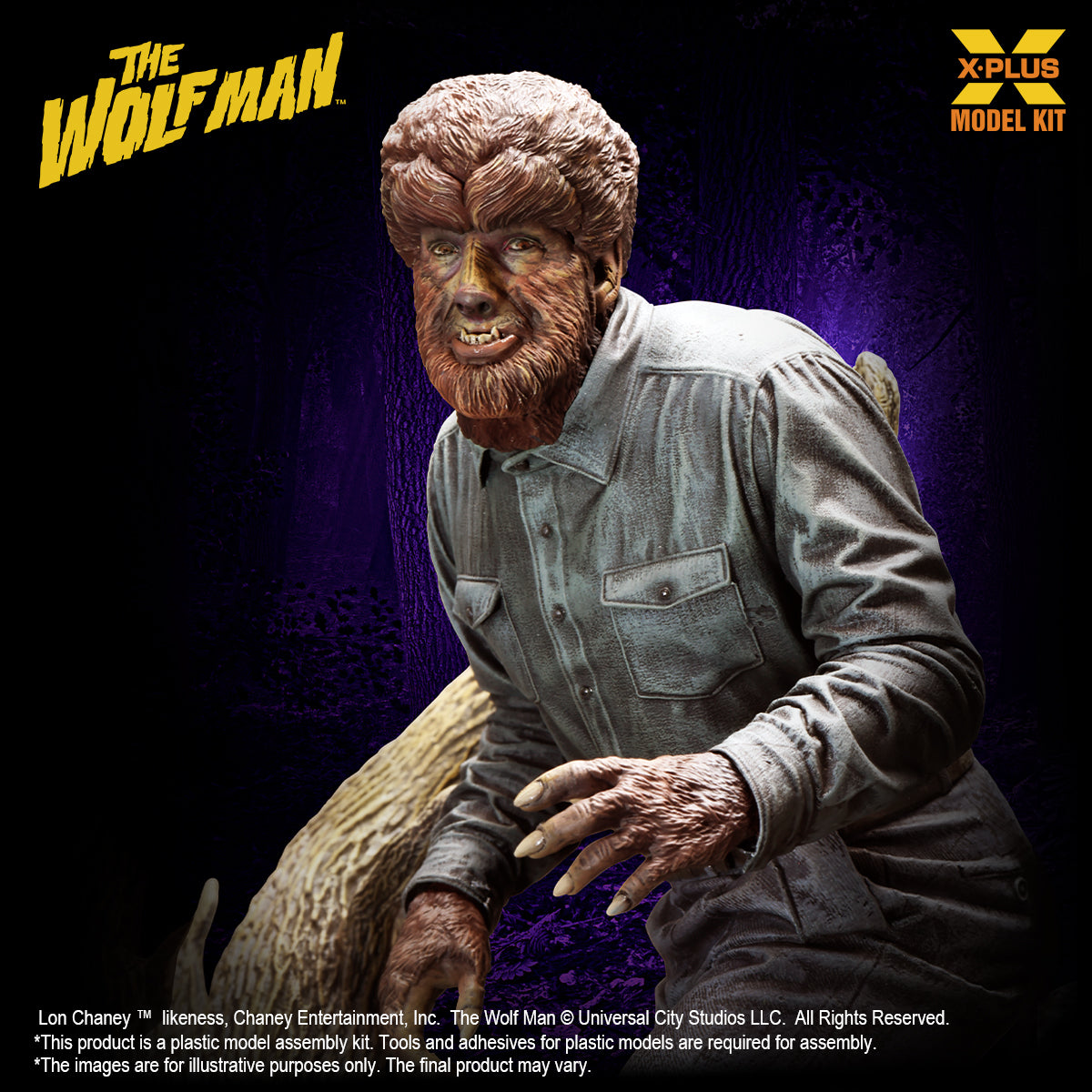 1/8 Scale Lon Chaney Jr. as Wolf Man Plastic Model Kit