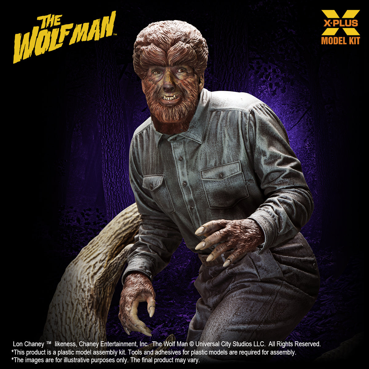 1/8 Scale Lon Chaney Jr. as Wolf Man Plastic Model Kit
